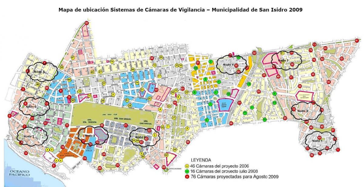 Karte von san isidro in Lima