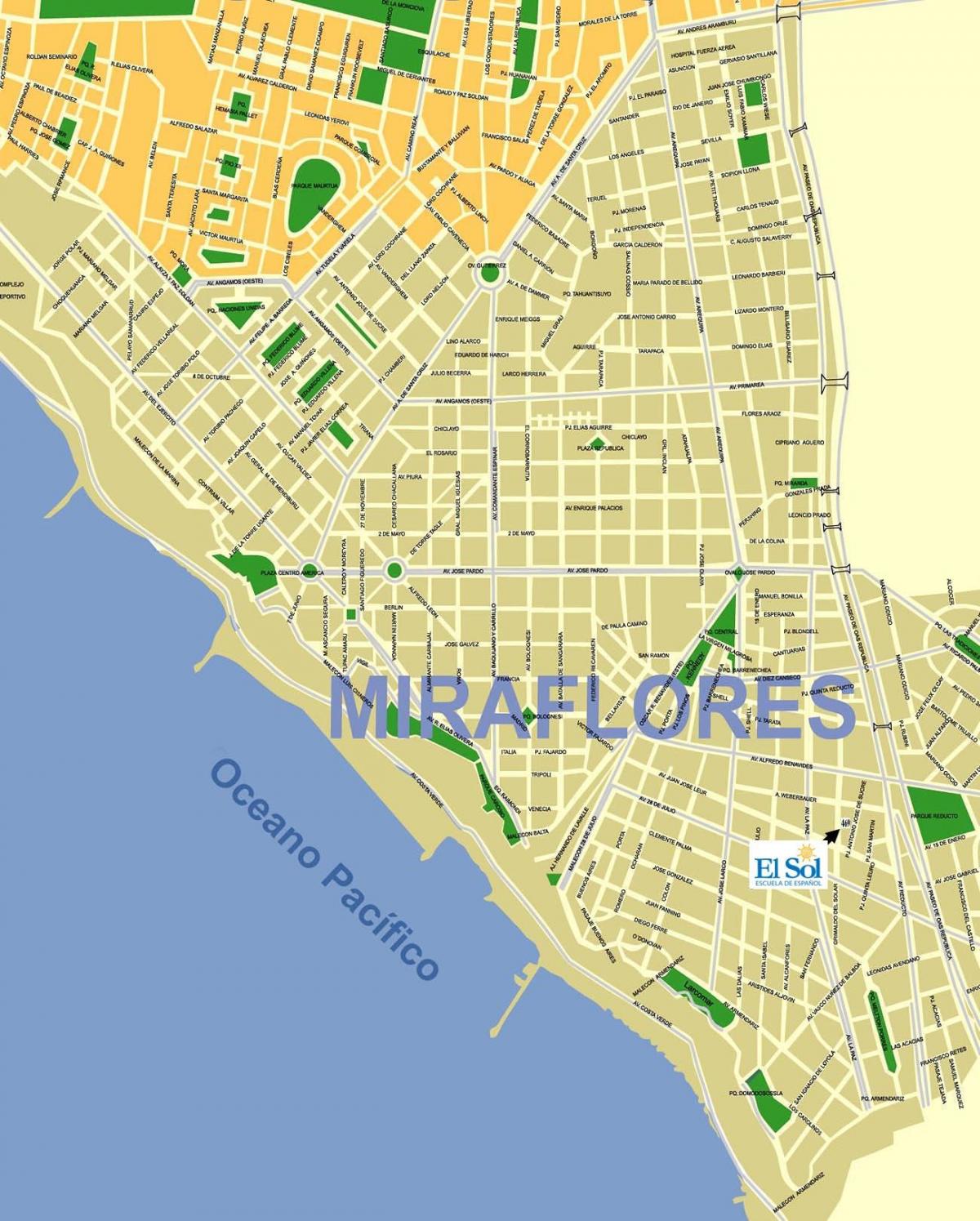 Karte von miraflores-Lima-peru