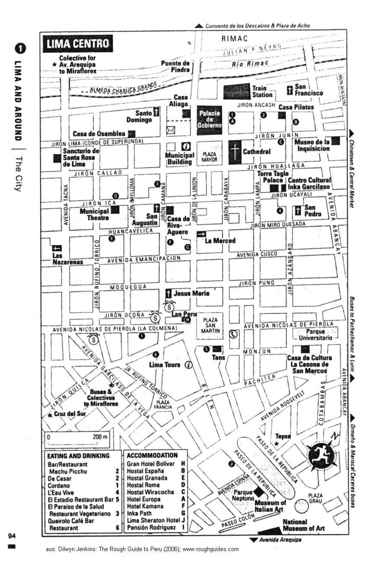 Karte von Lima-walking-tour