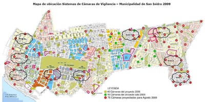 Karte von san isidro in Lima