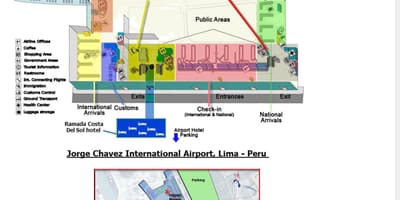 Lima Flughafen-terminal-Karte