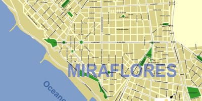 Miraflores, Lima Karte