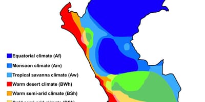 Karte von peru Klima